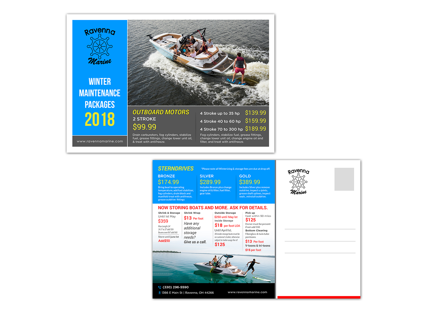 Postcard Design by debdesign for Ravenna Marine | Design: #19696118