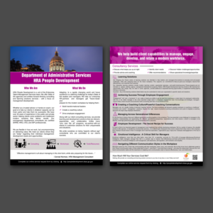 HRA People Development one-page marketing flyer | Diseño de Flyer por Schöpfer