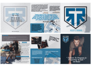 Rossy Baseball Athletic Training Brochure Design 3 Fold 8x8 | Design de Brochure par Ngoeg