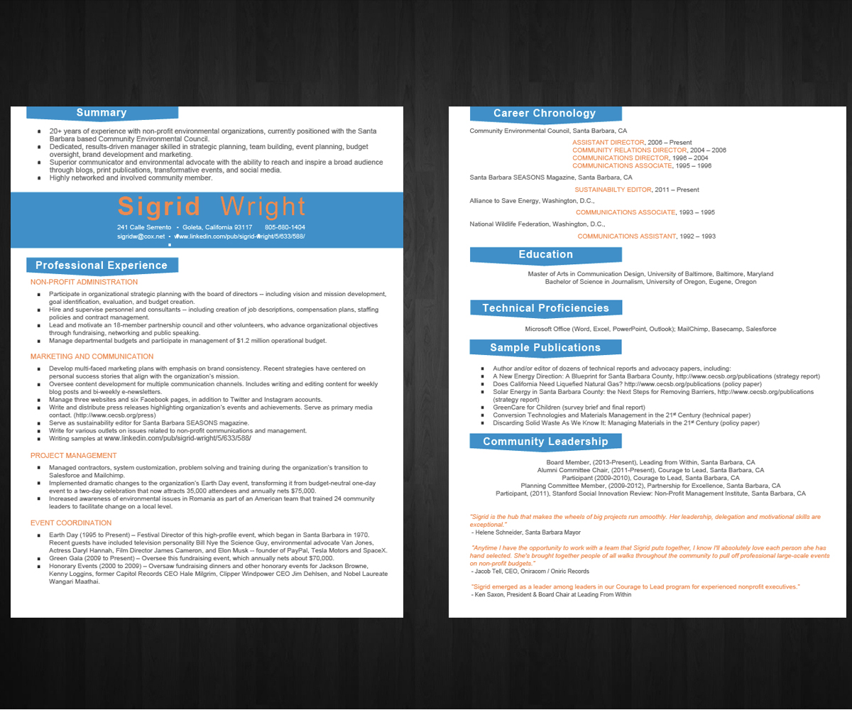 Resume Design by Anna  for this project | Design #2916017