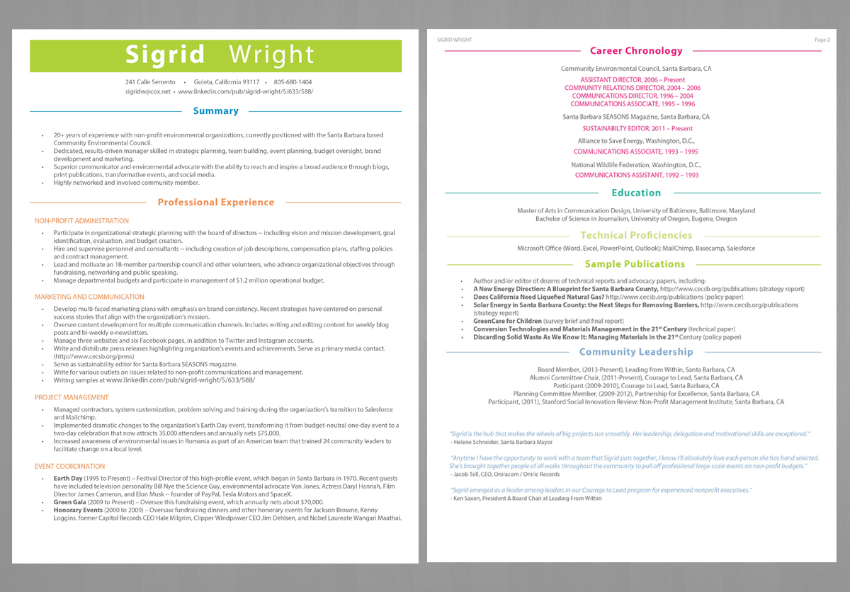 Design de CV par Anna  pour ce projet | Design #2922359