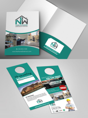 NW Home Exteriors Door Hanger design, Postcard and presentation folders Design | Flyer Design by Alexandar