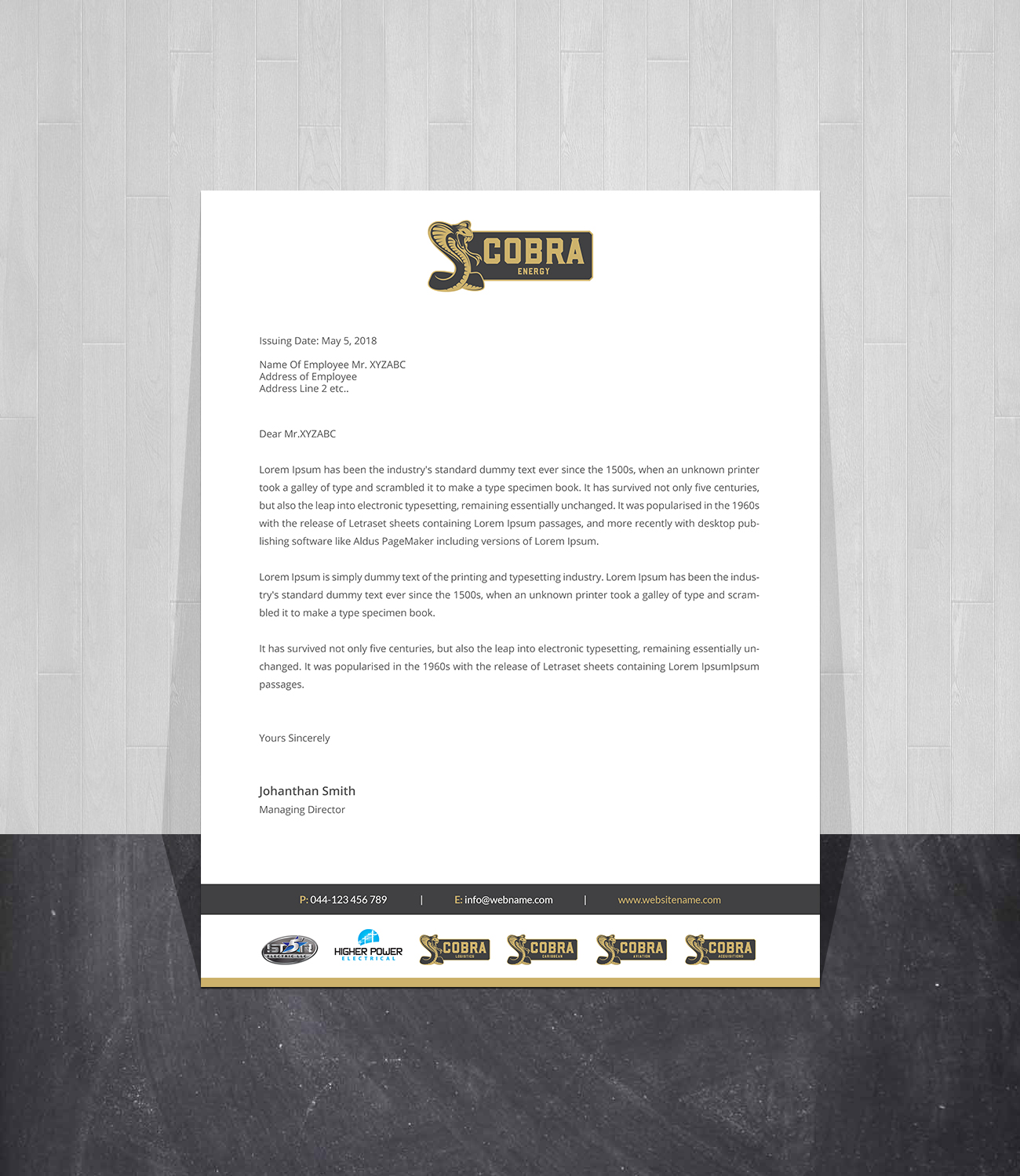 Letterhead Design by Creations Box 2015 for this project | Design #19706052