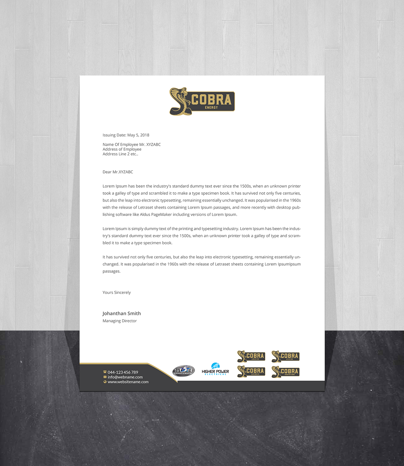 Letterhead Design by Creations Box 2015 for this project | Design #19706058