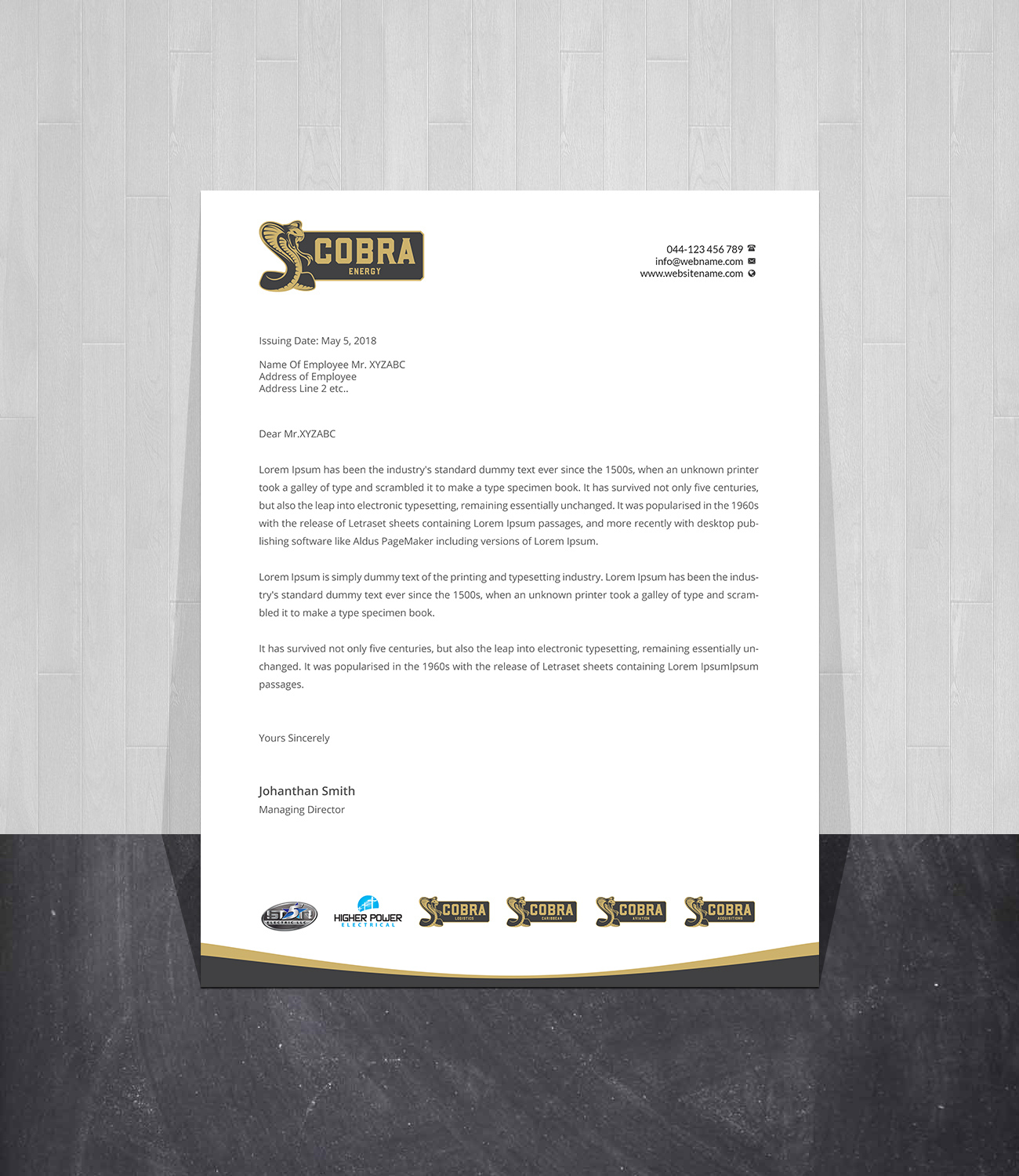 Letterhead Design by Creations Box 2015 for this project | Design: #19706062