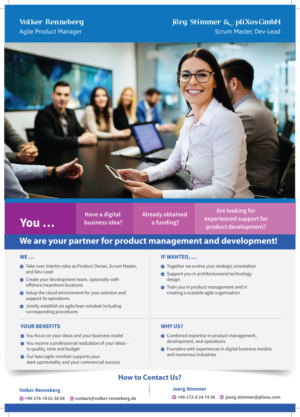 Flyer for Consulting Services (PM+Dev-Lead) | Flyer Design by meet007