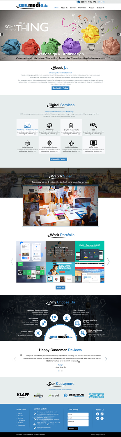 Web Design by harmi_199 for HB-Internetservice GmbH & Co. KG | Design #19738998