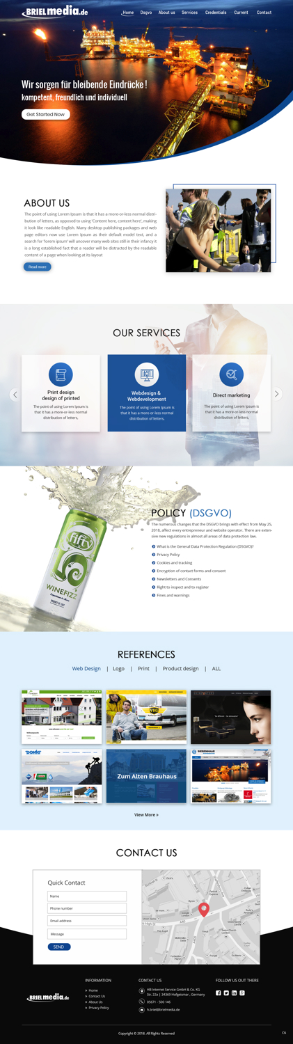 Web Design by pb for HB-Internetservice GmbH & Co. KG | Design #19728212