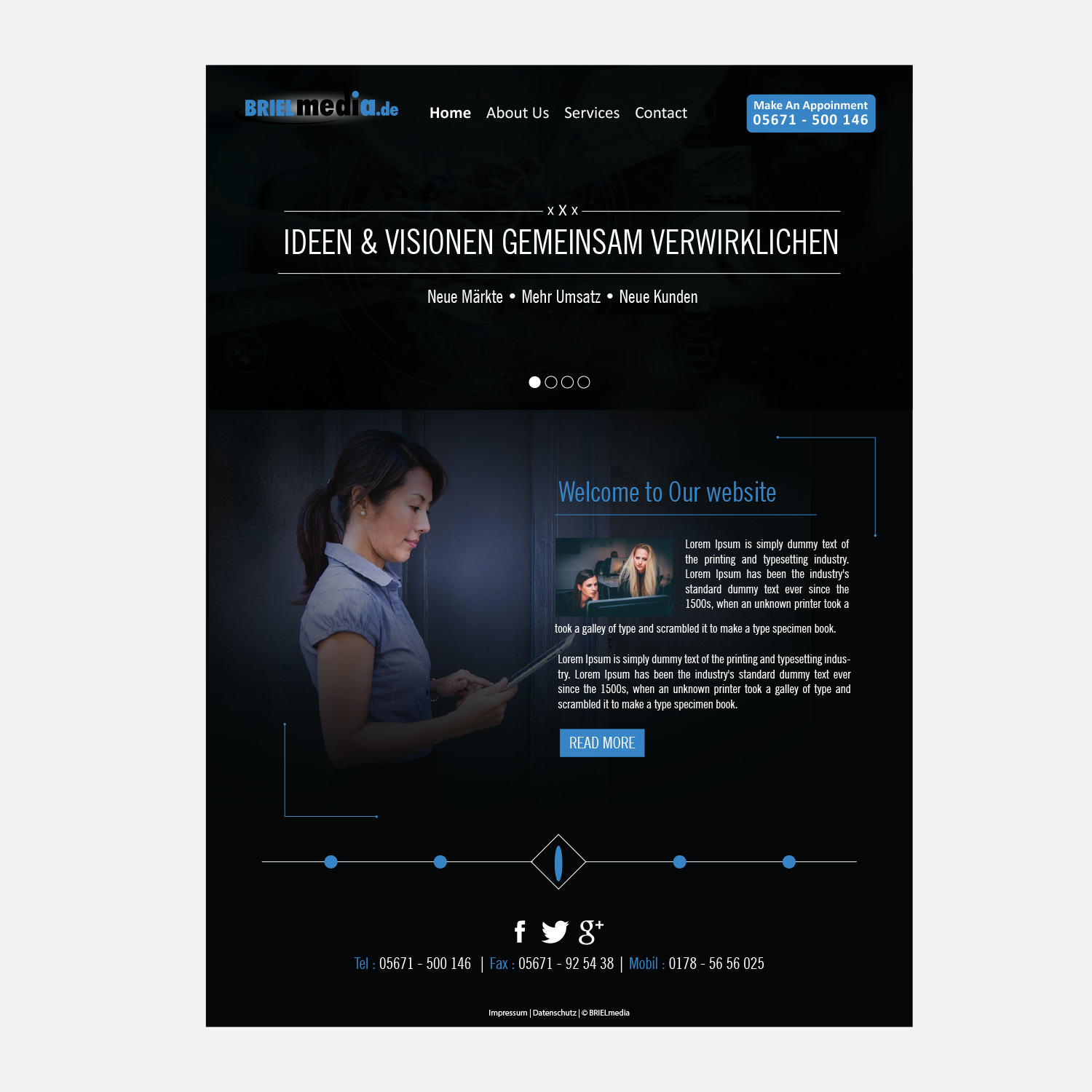 Web Design by Creative Jiniya for HB-Internetservice GmbH & Co. KG | Design #19710688