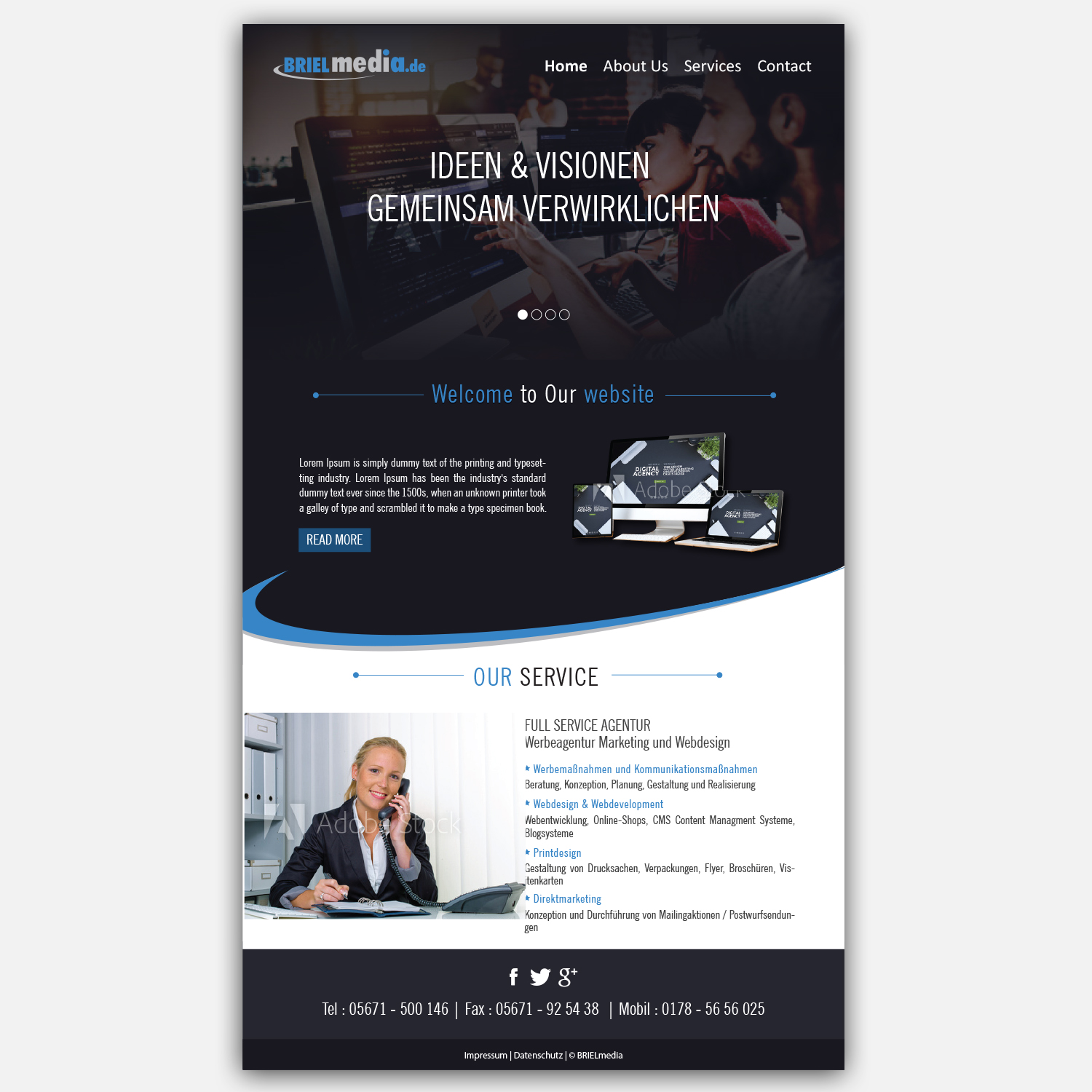 Web Design par Creative Jiniya pour HB-Internetservice GmbH & Co. KG | Design #19719911