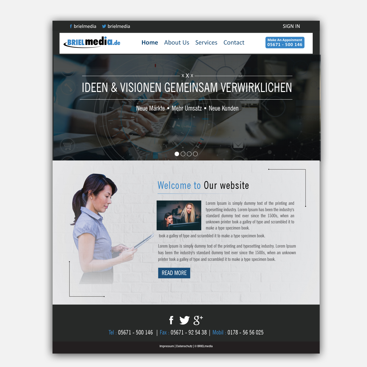 Web Design by Creative Jiniya for HB-Internetservice GmbH & Co. KG | Design #19719914