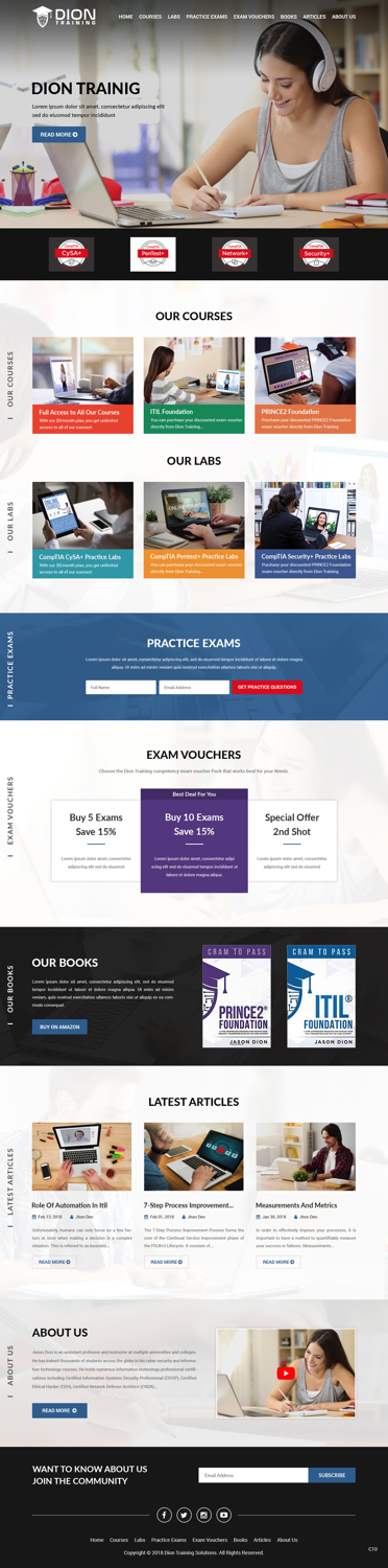 Web Design by pb for Dion Training Solutions | Design #19728169