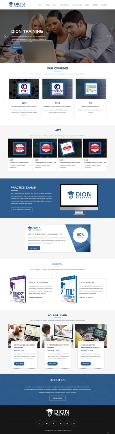 Web-Design von pb für Dion Training Solutions | Design #19728170