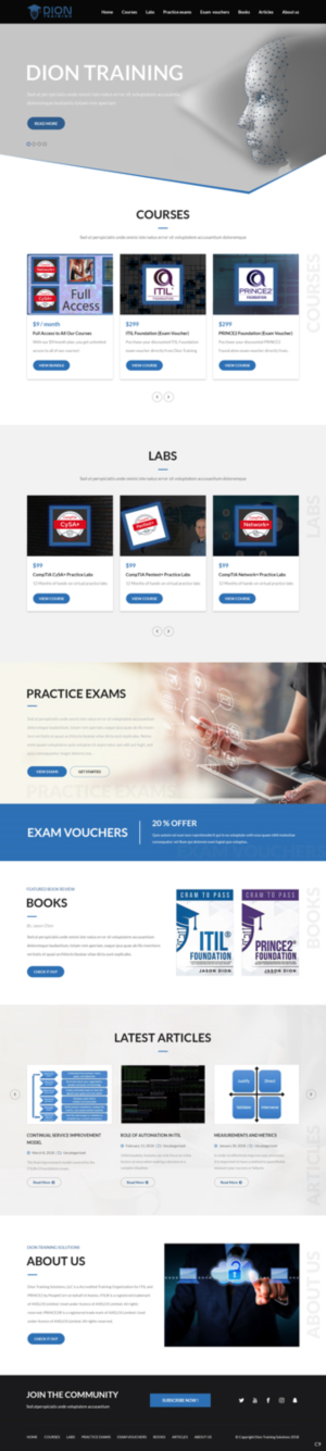 Web Design by pb for Dion Training Solutions | Design: #19728171