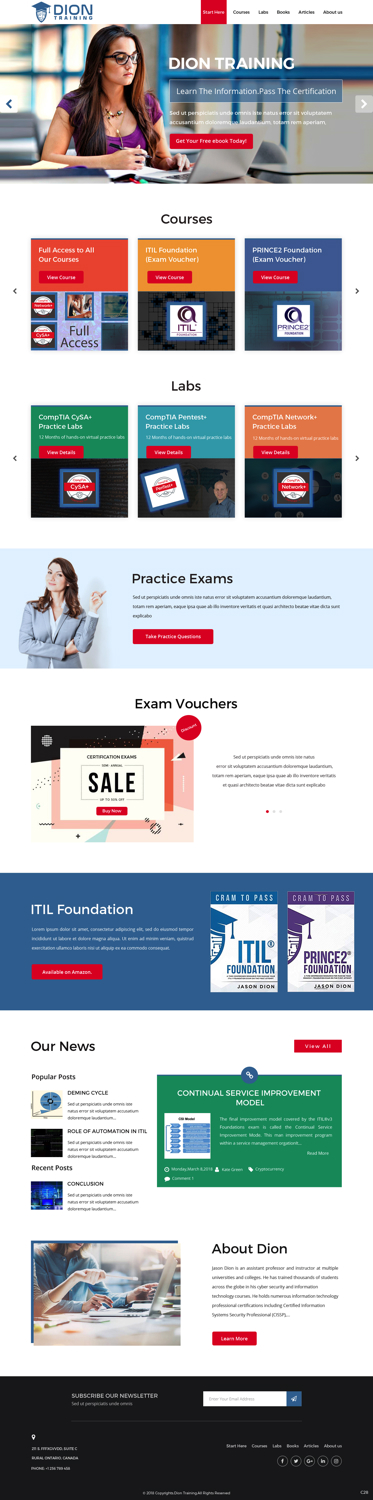 Web Design by pb for Dion Training Solutions | Design #19728174