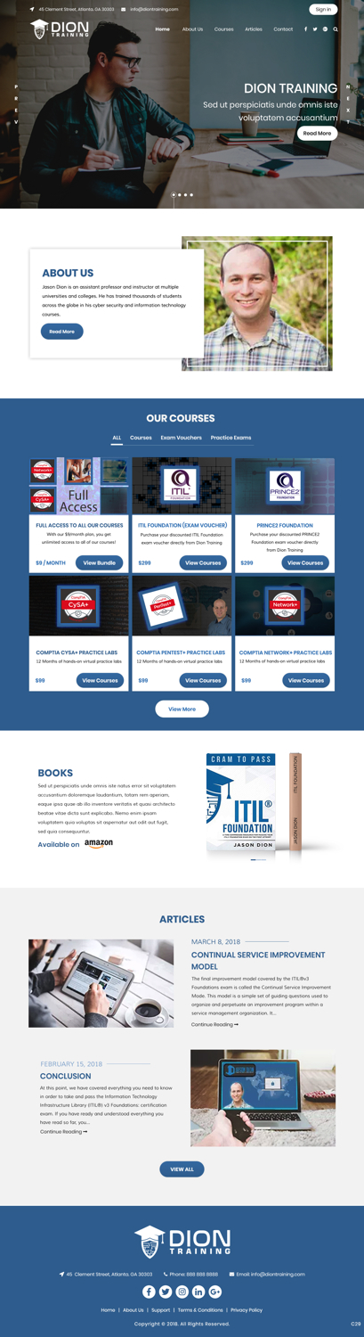 Web Design by pb for Dion Training Solutions | Design #19728175