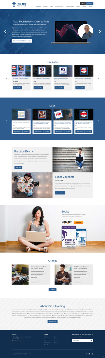 Web Design by pb for Dion Training Solutions | Design #19728176