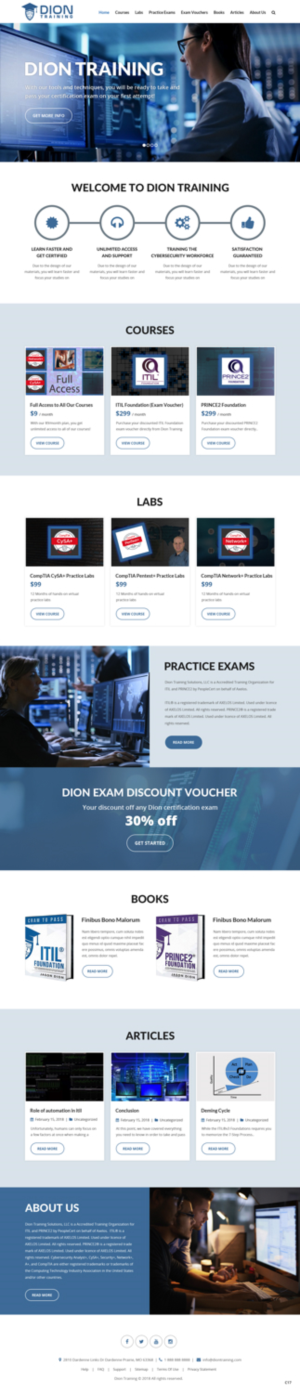 Web Design by pb for Dion Training Solutions | Design: #19728177