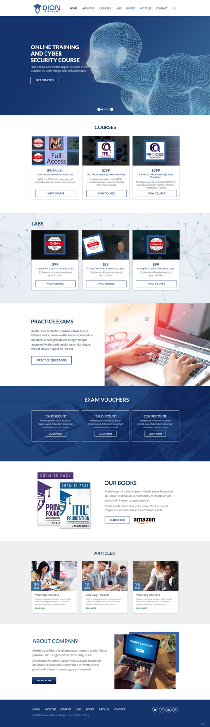 Web Design by pb for Dion Training Solutions | Design #19728182