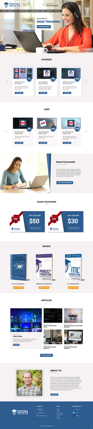 Web Design by pb for Dion Training Solutions | Design #19728183