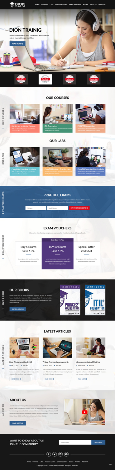 Web Design by pb for Dion Training Solutions | Design #19754453