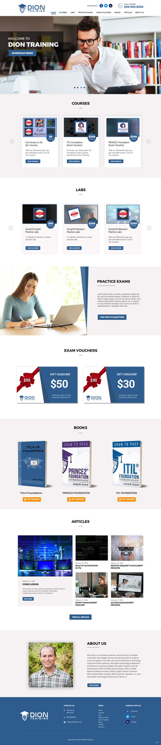 Web Design by pb for Dion Training Solutions | Design #19754454