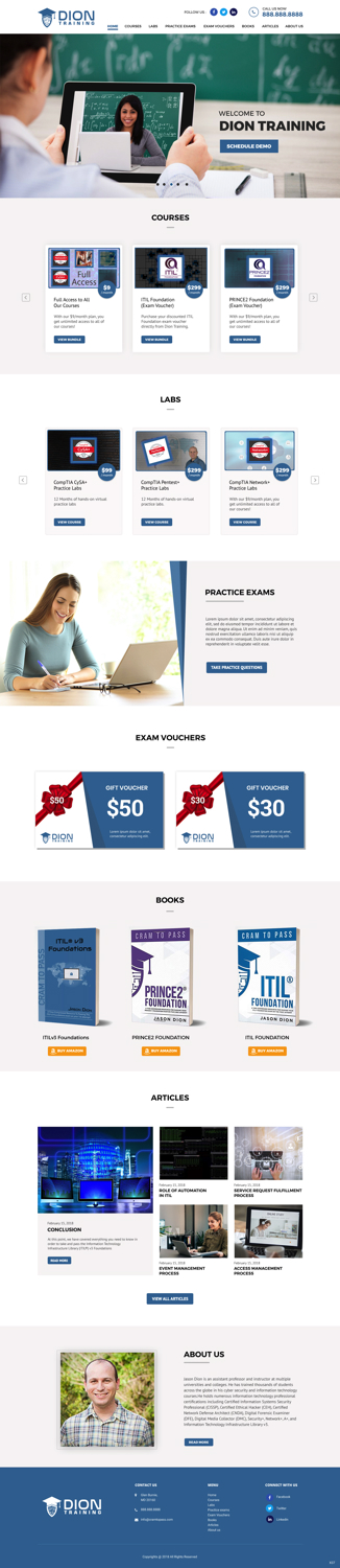 Web Design by pb for Dion Training Solutions | Design #19754455