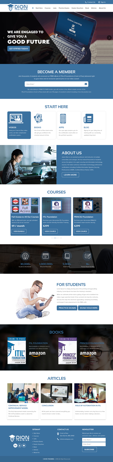 Web Design by rightway for Dion Training Solutions | Design #19728458
