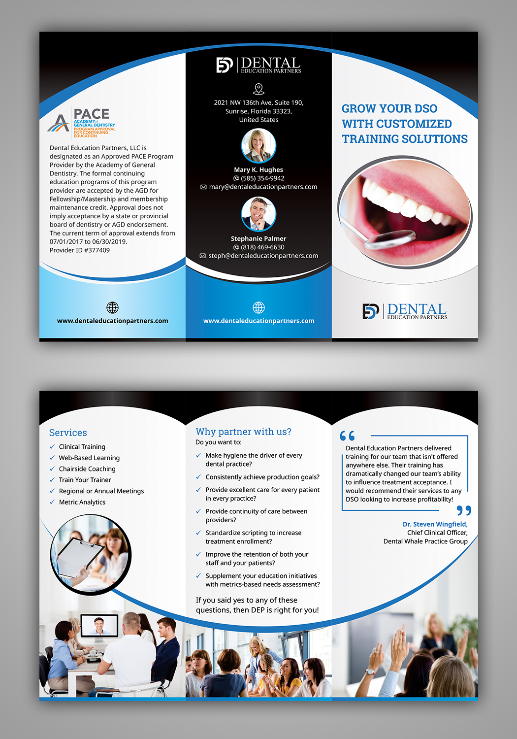 Broschüren-Design von ecorokerz für Dental Education Partners | Design #19751641