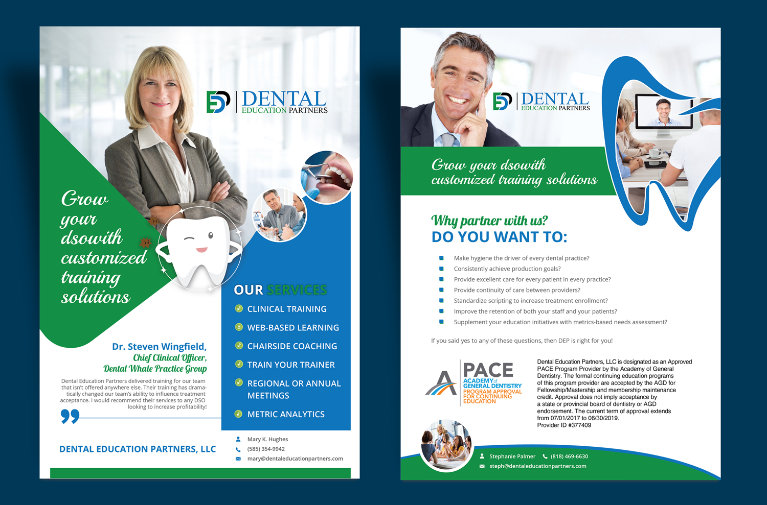 Design de Brochure par ilovedesign1 pour Dental Education Partners | Design #19757944