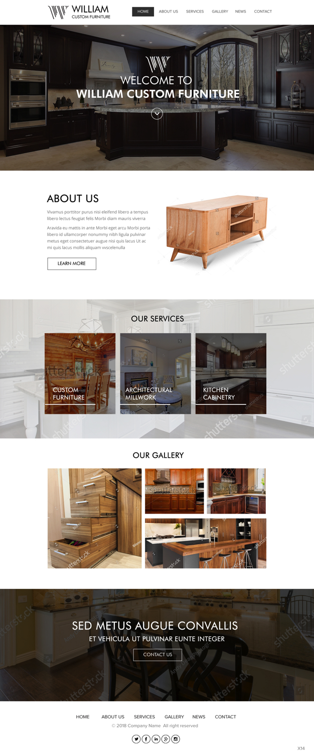 Web Design by pb for WILLIAM Custom Furniture | Design #19736620