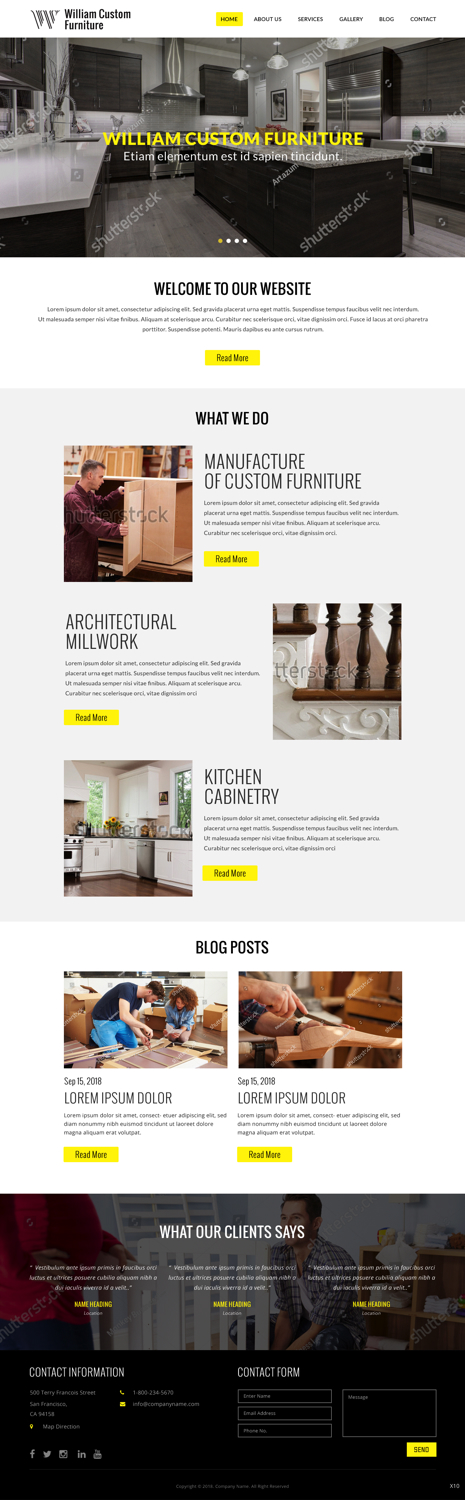 Web Design by pb for WILLIAM Custom Furniture | Design #19736621
