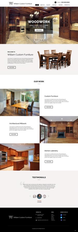 Web Design by pb for WILLIAM Custom Furniture | Design: #19736622
