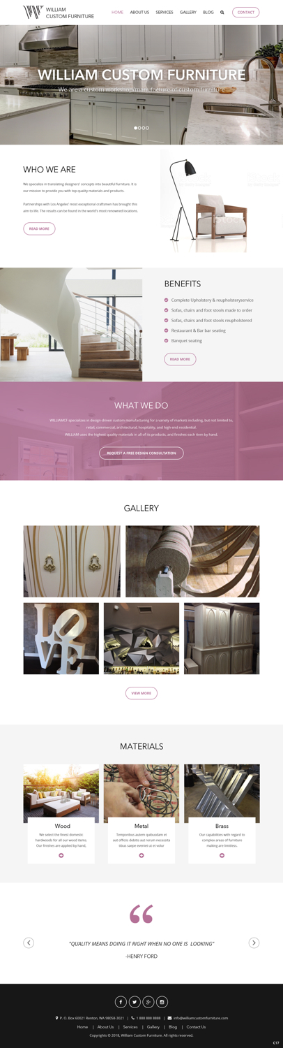 Web Design by pb for WILLIAM Custom Furniture | Design: #19765492