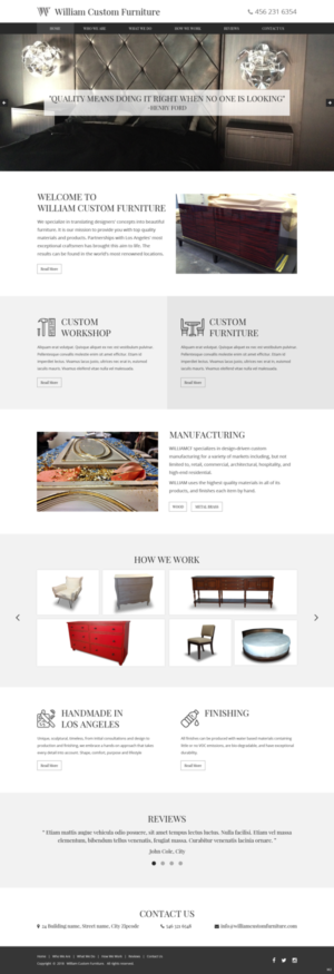 Web Design by pb for WILLIAM Custom Furniture | Design: #19776612