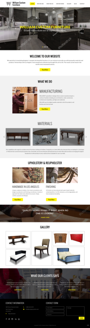 Web Design by pb for WILLIAM Custom Furniture | Design: #19776613