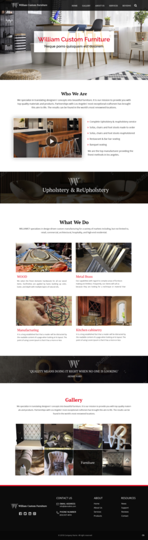 Web Design by pb for WILLIAM Custom Furniture | Design: #19776614