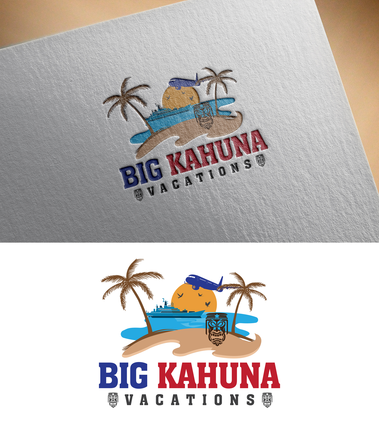 Logo Design by Fusionex Studio for Big Kahuna Vacations LLC | Design #19787374
