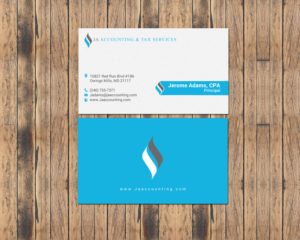 New Business Card Design Project - JA Accounting & Tax Services, LLC	              | Business Card Design by chandrayaan.creative