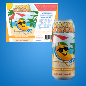 MANGO MORNING, TROPICAL RECOVERY WATER | Diseño de Etiqueta por Maxo-Biz