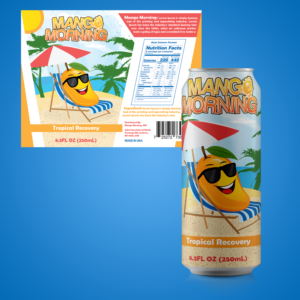 MANGO MORNING, TROPICAL RECOVERY WATER | Label Design by Maxo-Biz