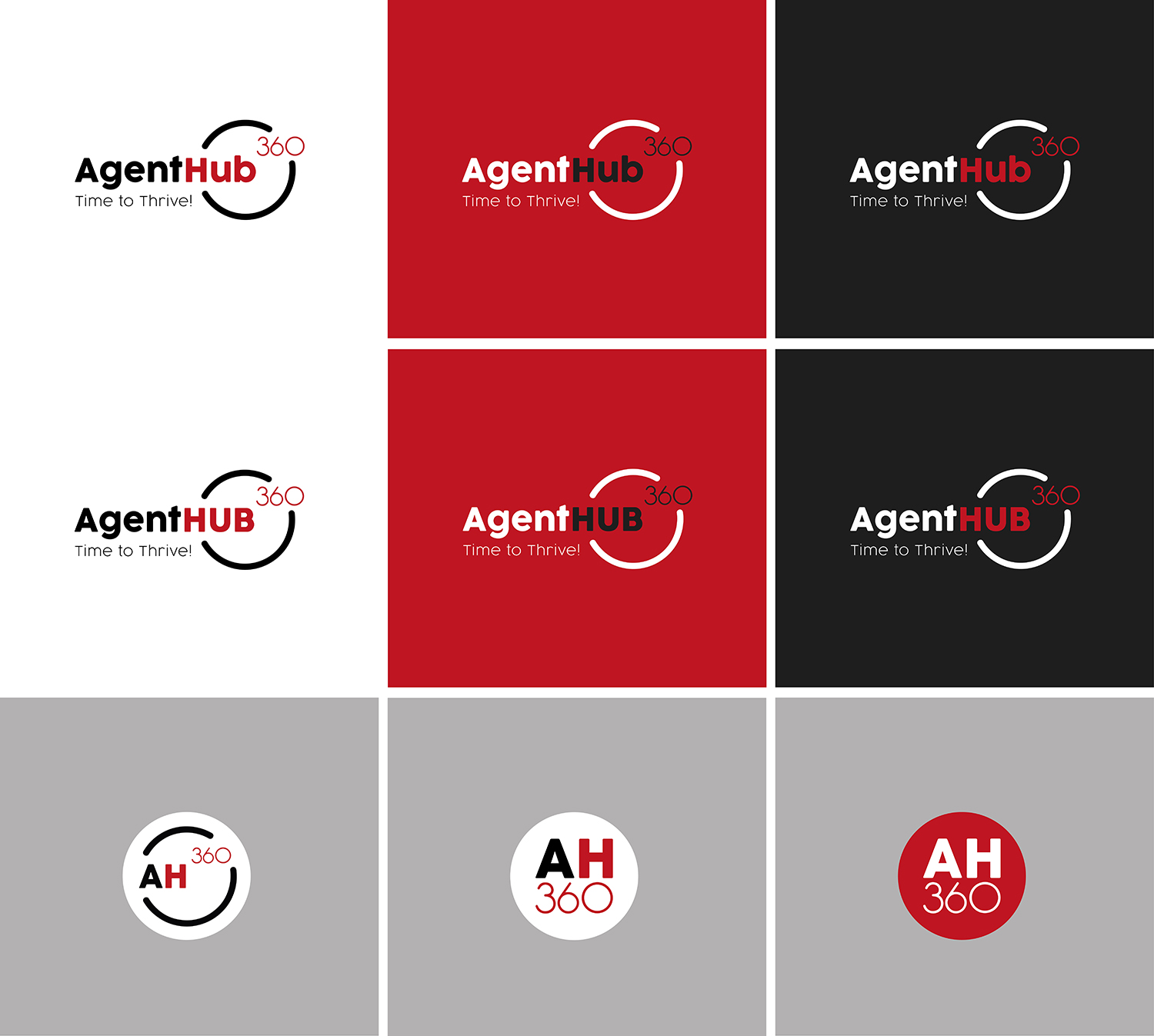 Logo Design by Artglass for Agent HUB 360 | Design #19736648