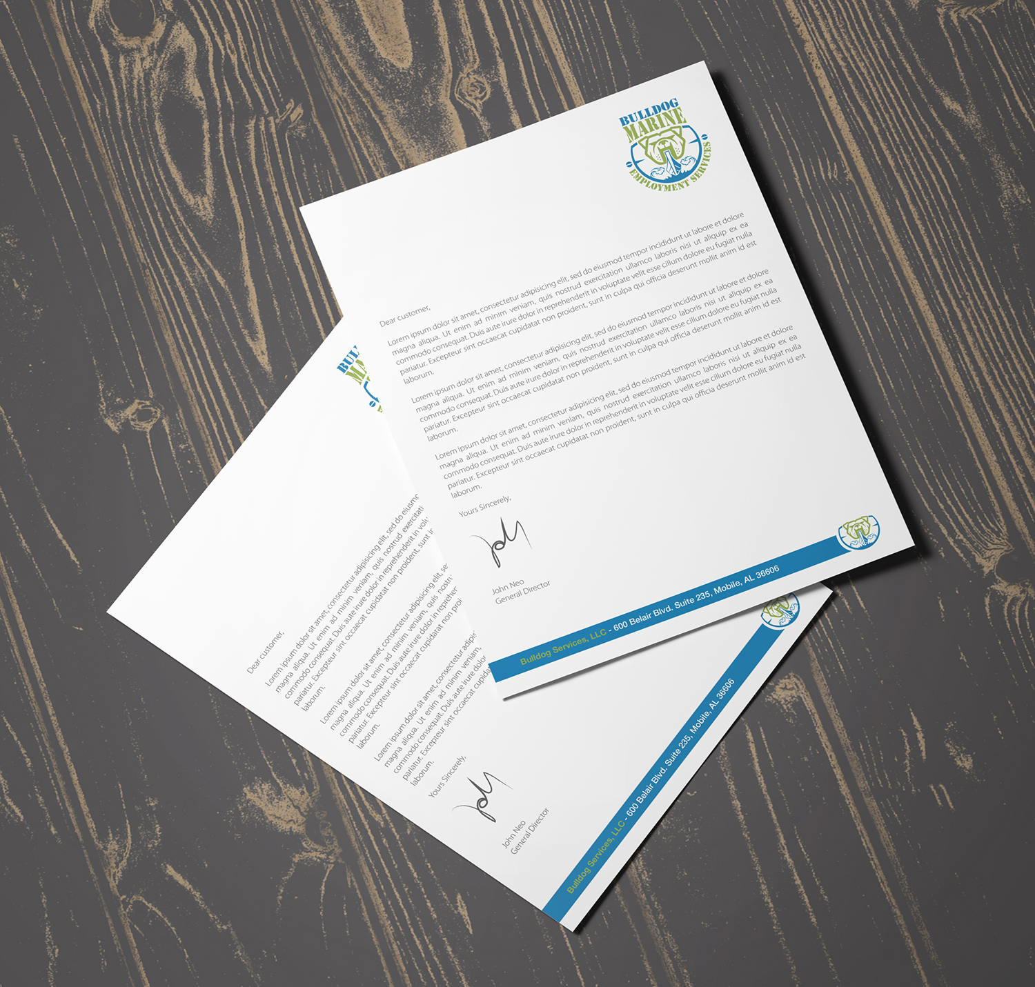 Schreibwaren-Design von Tilt für Bulldog Services, LLC | Design #19892402