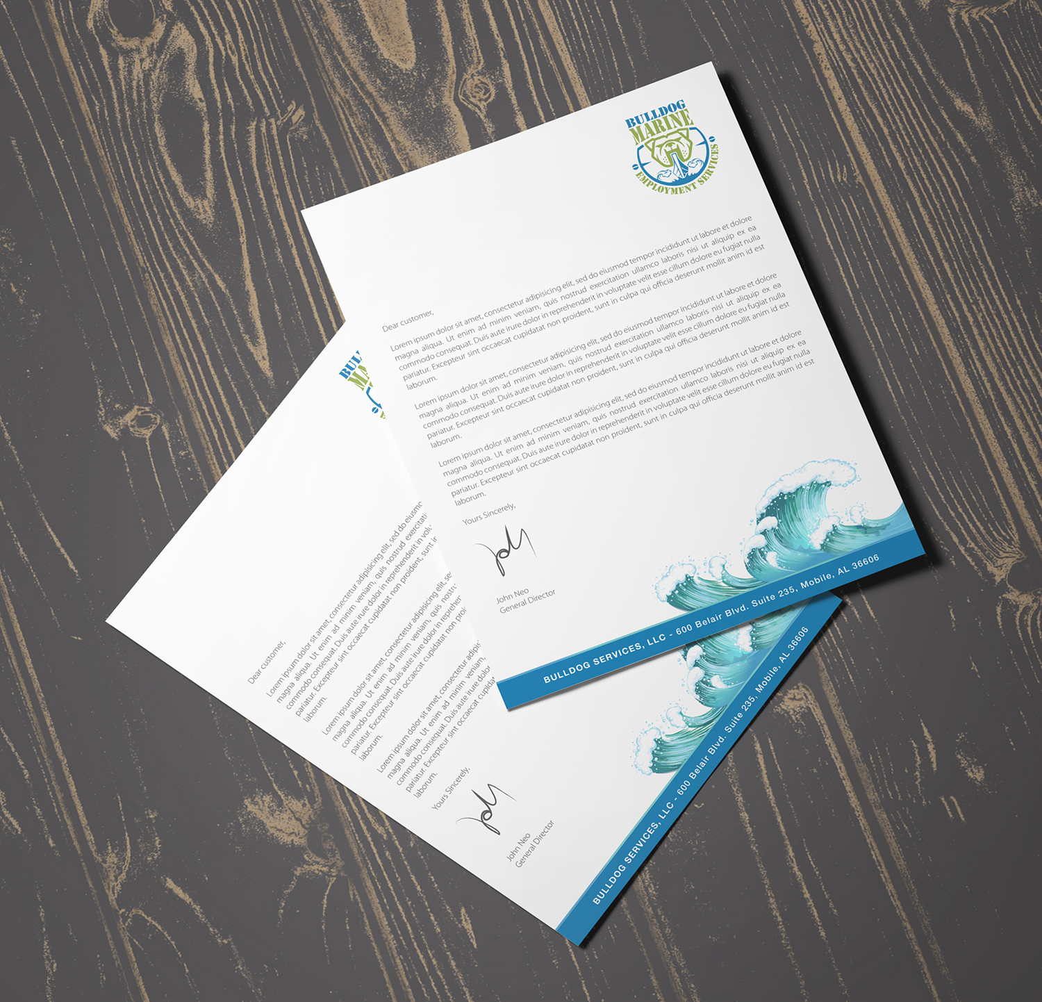 Schreibwaren-Design von Tilt für Bulldog Services, LLC | Design #19892449