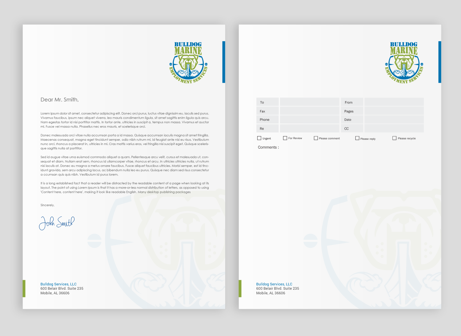 Schreibwaren-Design von chandrayaan.creative für Bulldog Services, LLC | Design #19845940