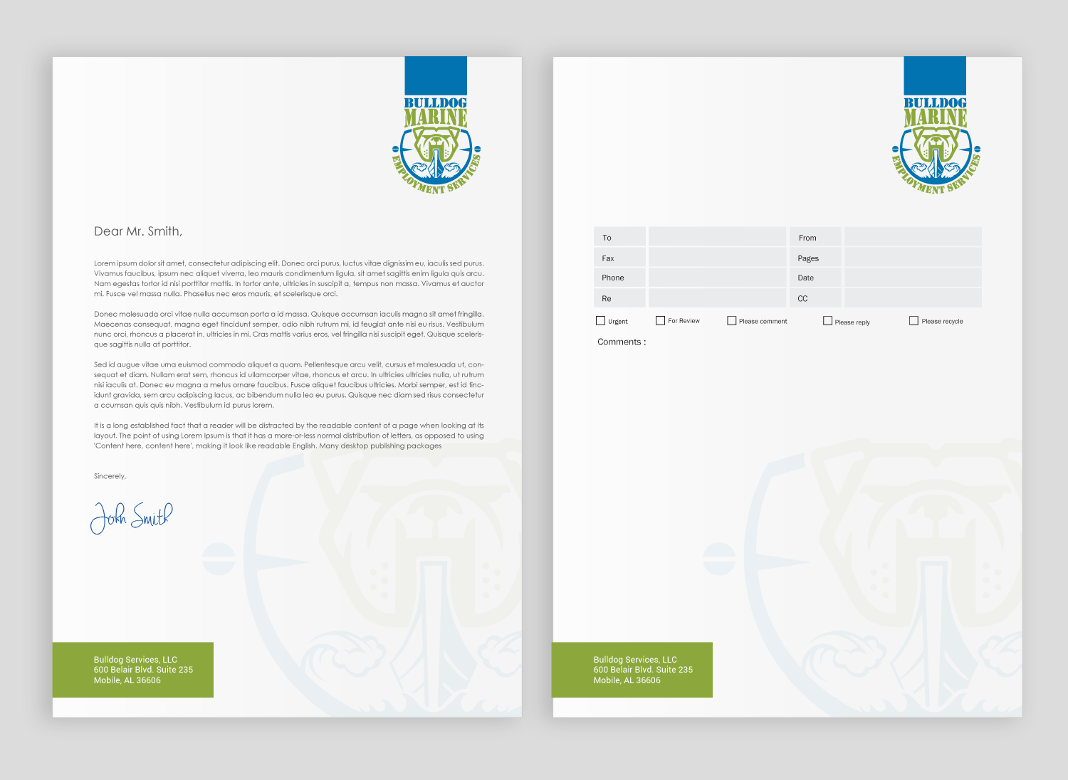 Stationery Design by chandrayaan.creative for Bulldog Services, LLC | Design #19845957