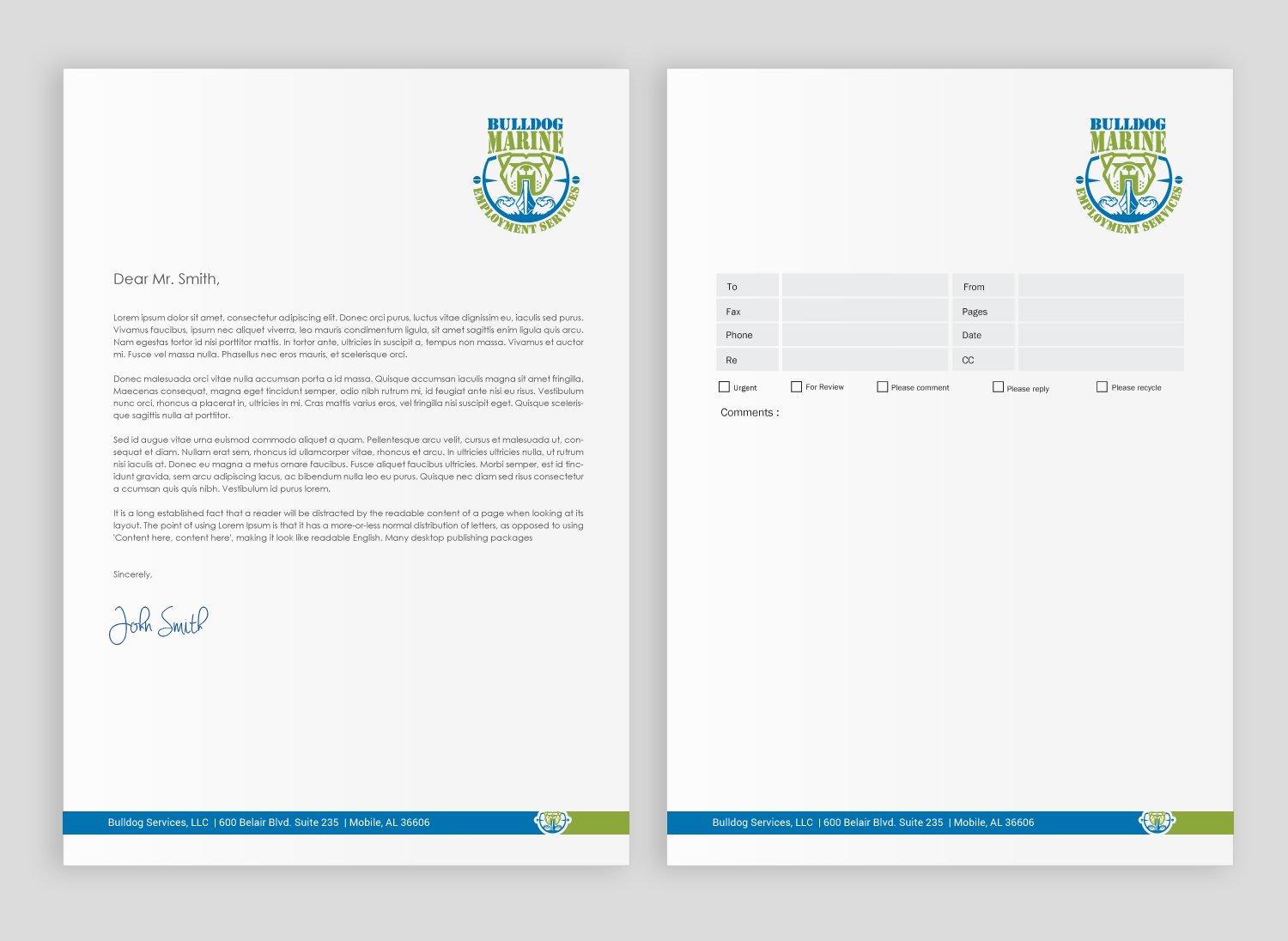 Stationery Design by chandrayaan.creative for Bulldog Services, LLC | Design #19845960