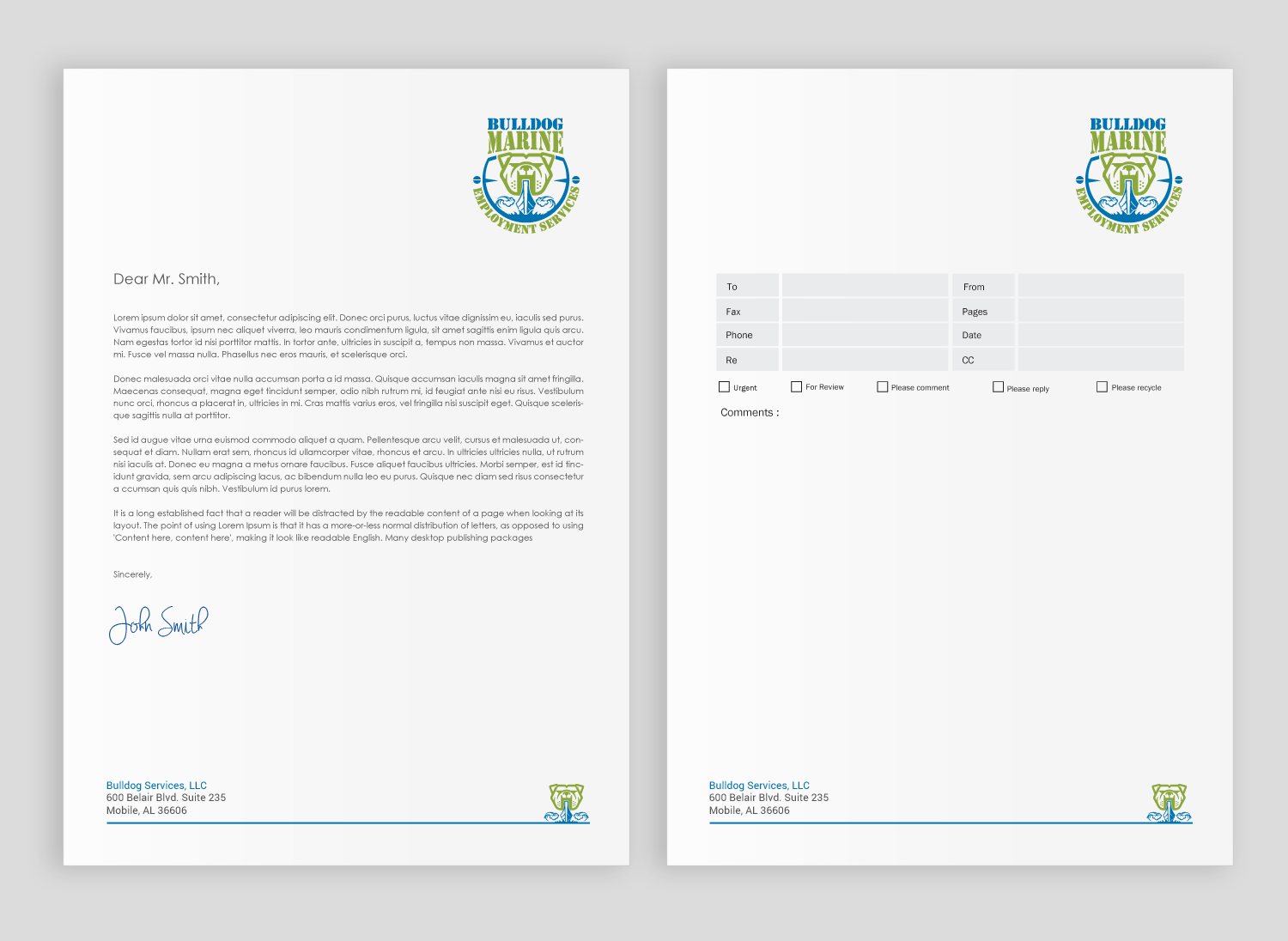 Stationery Design by chandrayaan.creative for Bulldog Services, LLC | Design #19846973