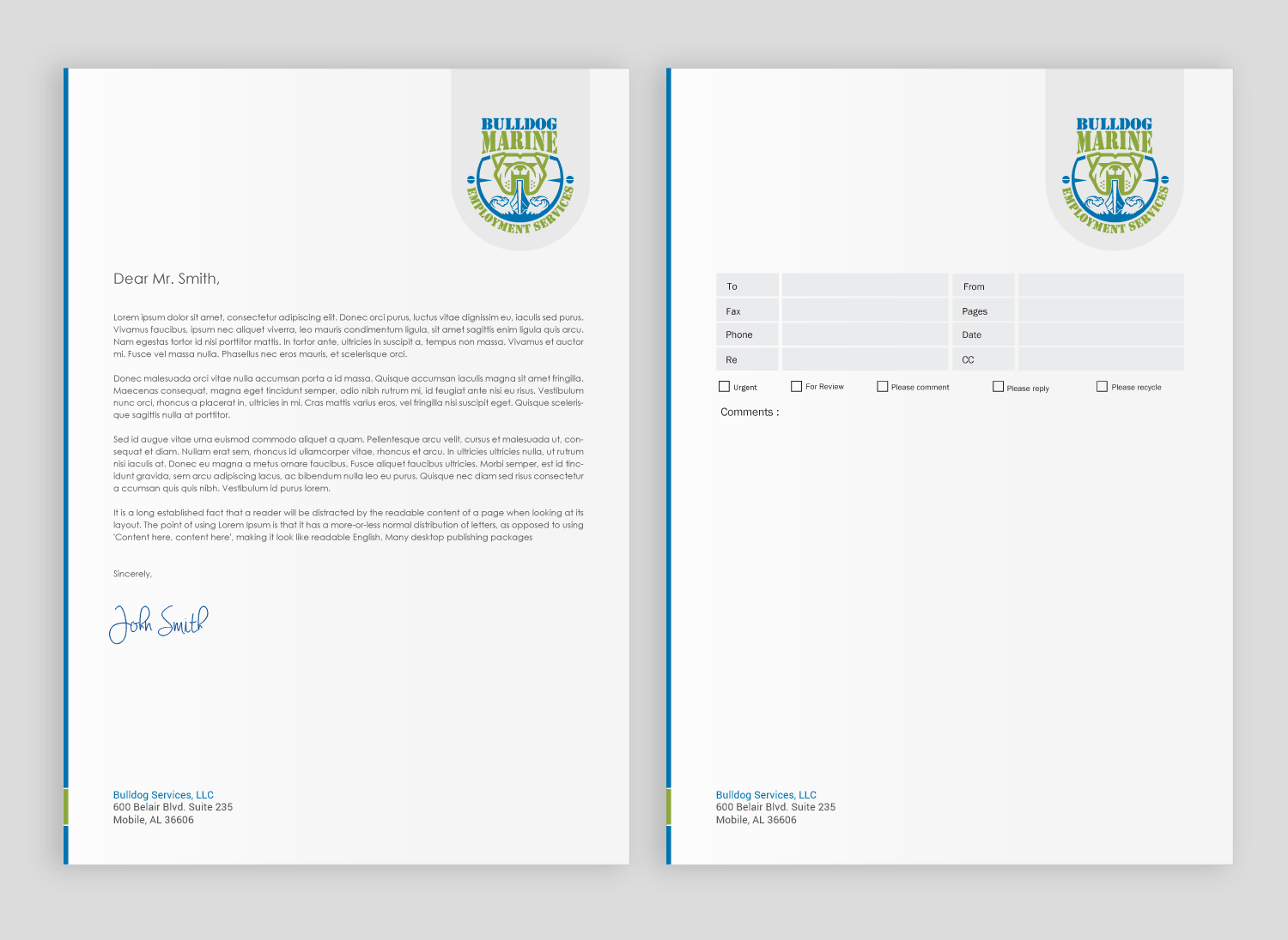 Design de Papeterie par chandrayaan.creative pour Bulldog Services, LLC | Design #19846986