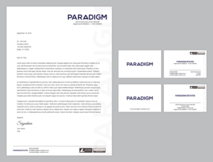 Diseño de Papelería por MIND para Paradigm Estates | Diseño: #19722624